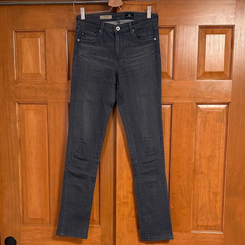 AG Adriano Goldschmied Dark Gray Straight Leg Jeans